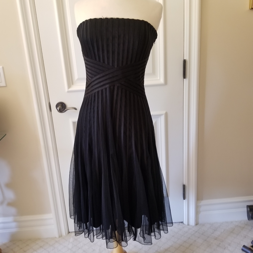 White House Black Market Black Strapless Dress